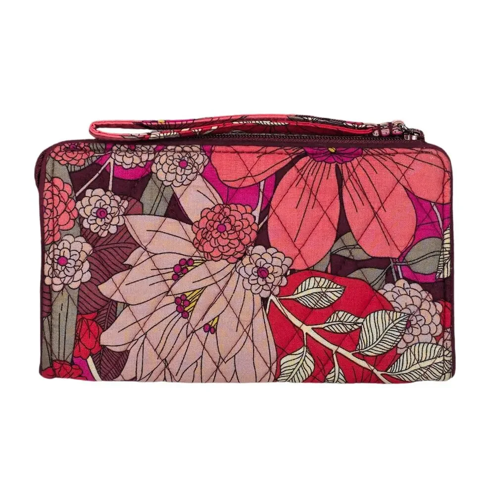 VERA BRADLEY FRONT ZIP WRISTLET – BOHEMIAN BLOOMS – 7.5" × 4.5" × 1" - Picture 2 of 9